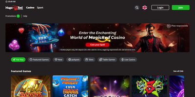 Aperçu du site Magic Red