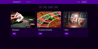 Seitenvorschau von NeoCasino