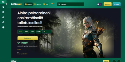 PotsOfLuck websted forhåndsvisning