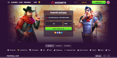 معاينة Wizebets للموقع